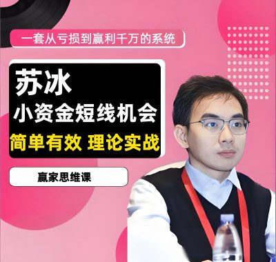 [期货课程]苏冰期货正收益交易系统训练营小资金短线机会资金管理2024新课程